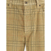 Burberry Brown Cotton Casual Pants