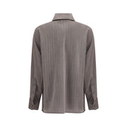 Golden Goose Brown Fleece Wool Dress Shirt