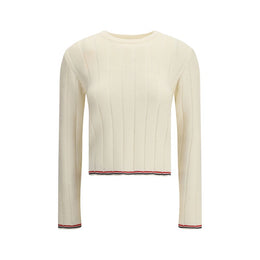 Thom Browne Cream Fleece Wool Sweatshirt