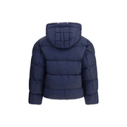 Parajumpers Blue Nylon Full-Length Jacket
