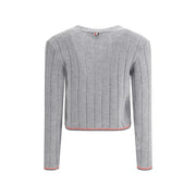 Thom Browne Gray Fleece Wool Cardigan