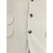 Brunello Cucinelli Cream Cotton Two-Piece Suit
