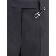 Prada Gray Fleece Wool Dress Pants