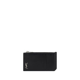 Saint Laurent Black Calf Leather Bos Taurus Wallet