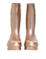 Dolce & Gabbana Rose Gold Rubber Pull On Rain Boots  Shoes
