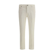 PT Torino Cream Cotton Slim Fit Jeans