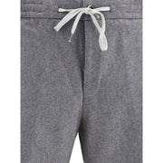 PT Torino Gray Fleece Wool Casual Pants