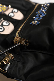 Dolce & Gabbana Black Nylon #DGFAMILY VULCANO Embellished Backpack Bag