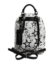 Dolce & Gabbana White DG Stars Print Nylon Travel Backpack Bag