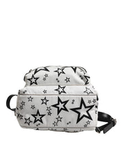 Dolce & Gabbana White DG Stars Print Nylon Travel Backpack Bag
