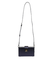 Dolce & Gabbana Blue DG BOX Lambskin Leather Crossbody Strap Bag