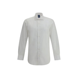 Finamore White Cotton Dress Shirt