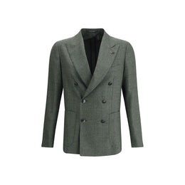 Tagliatore Green Fleece Wool Blazer