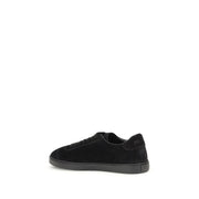 Prada Black Calf Leather Bos Taurus Low Top Sneakers