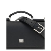 Dolce & Gabbana Black Calf Leather Bos Taurus Shoulder Bag