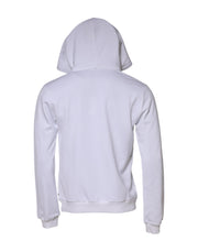 Dolce & Gabbana White Sacred Heart Hooded Sweatshirt Sweater