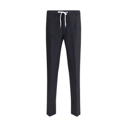 PT Torino Black Fleece Wool Casual Pants