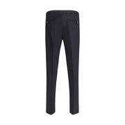 PT Torino Black Fleece Wool Casual Pants