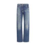 Prada Blue Cotton Straight-Leg Jeans