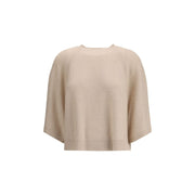 Fabiana Filippi Beige Fleece Wool Sweatshirt