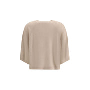 Fabiana Filippi Beige Fleece Wool Sweatshirt