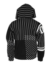 Dolce & Gabbana Black Stripes Hooded Men Sweatshirt Sweater