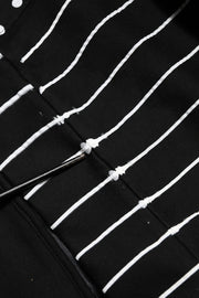 Dolce & Gabbana Black Stripes Hooded Men Sweatshirt Sweater