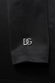 Dolce & Gabbana Black Polyester Turtleneck Pullover Sweater