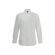 Finamore White Cotton Dress Shirt