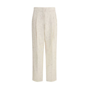 Fabiana Filippi Cream Cotton Casual Pants