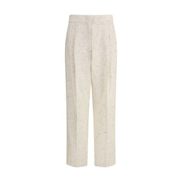 Fabiana Filippi Cream Cotton Casual Pants