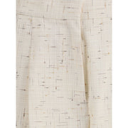 Fabiana Filippi Cream Cotton Casual Pants