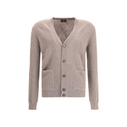 Brioni Brown Wool Cardigan