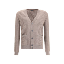 Brioni Brown Wool Cardigan