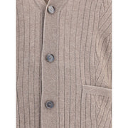Brioni Brown Wool Cardigan