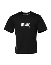 Dolce & Gabbana Black DG Vib3 Print Cotton Crew Neck T-shirt
