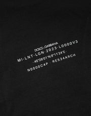 Dolce & Gabbana Black DG Vib3 Print Cotton Crew Neck T-shirt