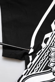 Dolce & Gabbana Black Bandana Print Cotton Crew Neck T-shirt