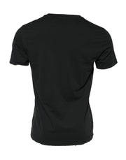 Dolce & Gabbana Black DG Crew Devotion Cotton Crew Neck T-shirt