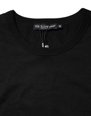 Dolce & Gabbana Black Cotton Crewneck Short Sleeves T-shirt