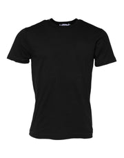 Dolce & Gabbana Black Cotton Crew Neck Short Sleeves T-shirt