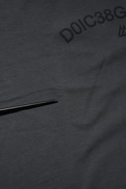 Dolce & Gabbana Gray Logo Graphic Cotton Crew Neck T-shirt