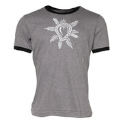 Dolce & Gabbana Gray Sacred Heart Cotton Crew Neck T-shirt