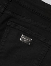 Dolce & Gabbana Black Cotton Skinny Mid Waist Denim Jeans