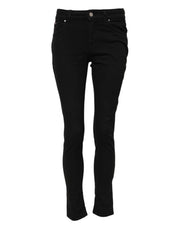 Dolce & Gabbana Black Cotton Skinny Mid Waist Denim Jeans