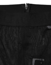 Dolce & Gabbana Black Nylon Leggings Stretch Pants