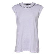 Dolce & Gabbana White Cotton Sleeveless Printed Tank T-shirt