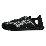Dolce & Gabbana Black Logo Lace Up Low Top NS1 Sneakers