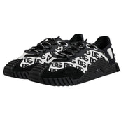 Dolce & Gabbana Black Logo Lace Up Low Top NS1 Sneakers