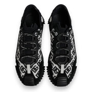 Dolce & Gabbana Black Logo Lace Up Low Top NS1 Sneakers